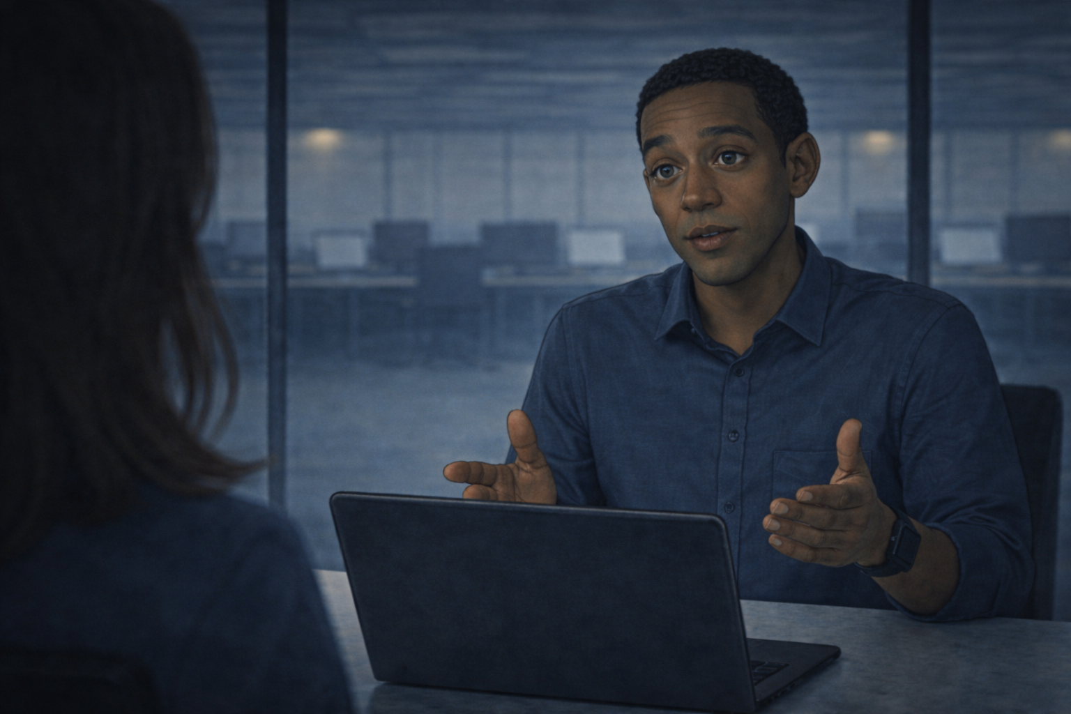 Elias speaking to supervisor