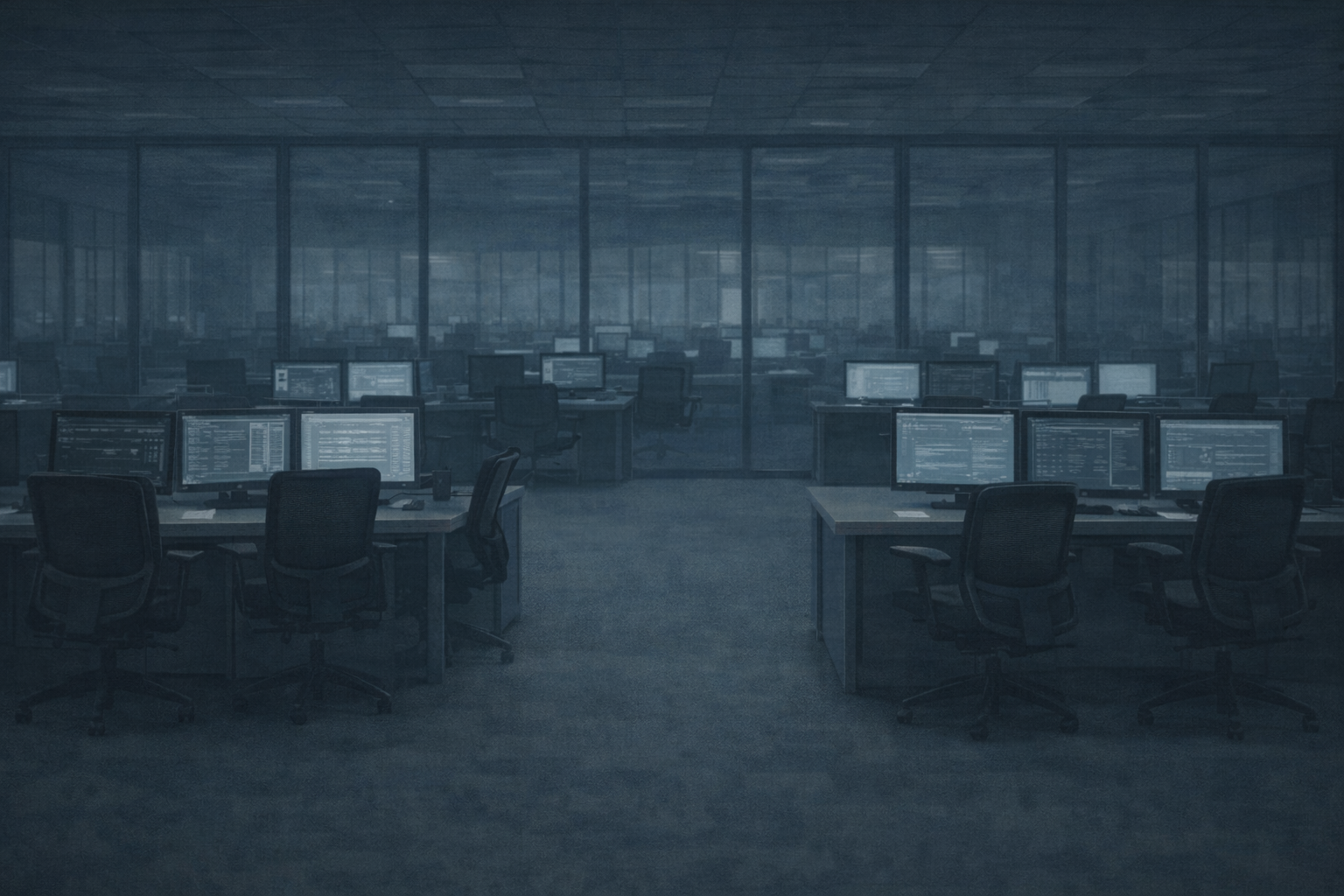 Empty operations floor